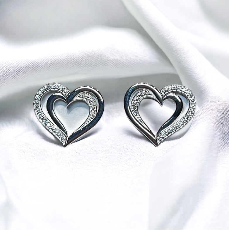 Heart hotsell Silver Earrings