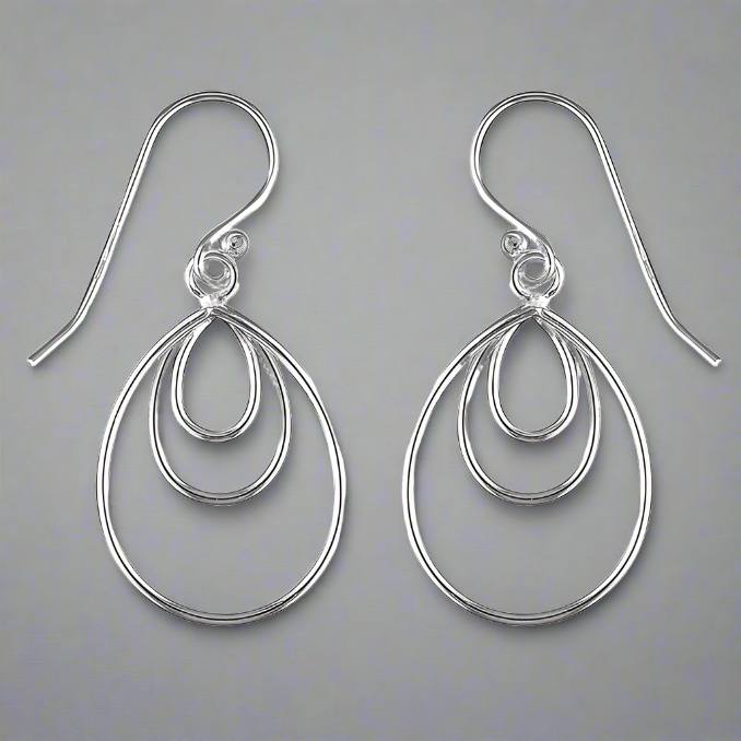 Teardrop Silver newest earrings