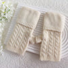 Cream Cable Knit Fingerless Gloves