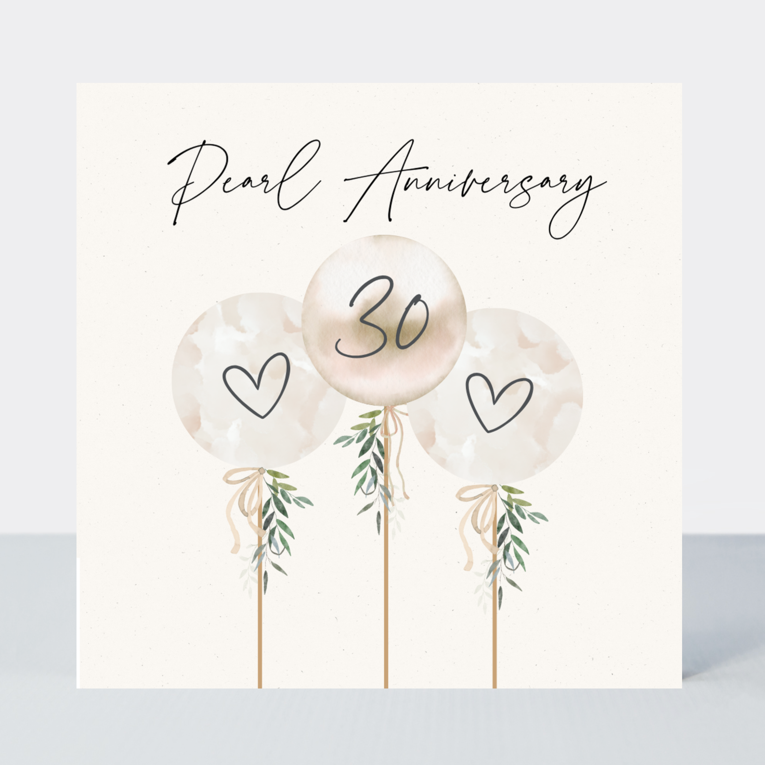 Petimo - Camille Pearl Anniversary Balloons Card