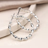 POM Worn Silver Plated Twist Hoop Earrings