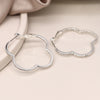 POM Large Silver Plated Quatrefoil Hoops