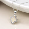 POM Silver Plated Crystal Edged Quatrefoil Necklace