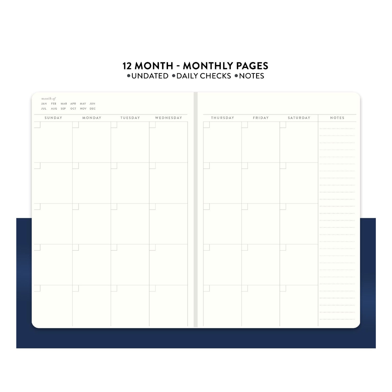 Eccolo A5 Soft Cover Undated Daily Planner