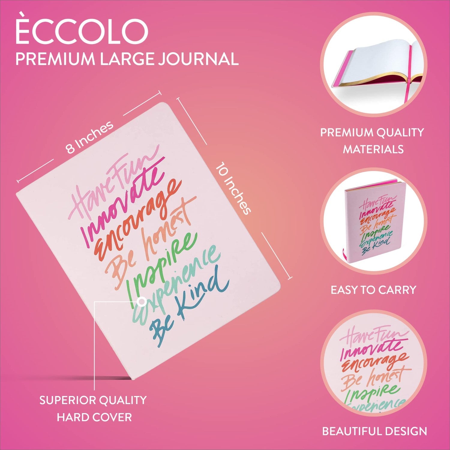 Eccolo Hardcover Desk Journal