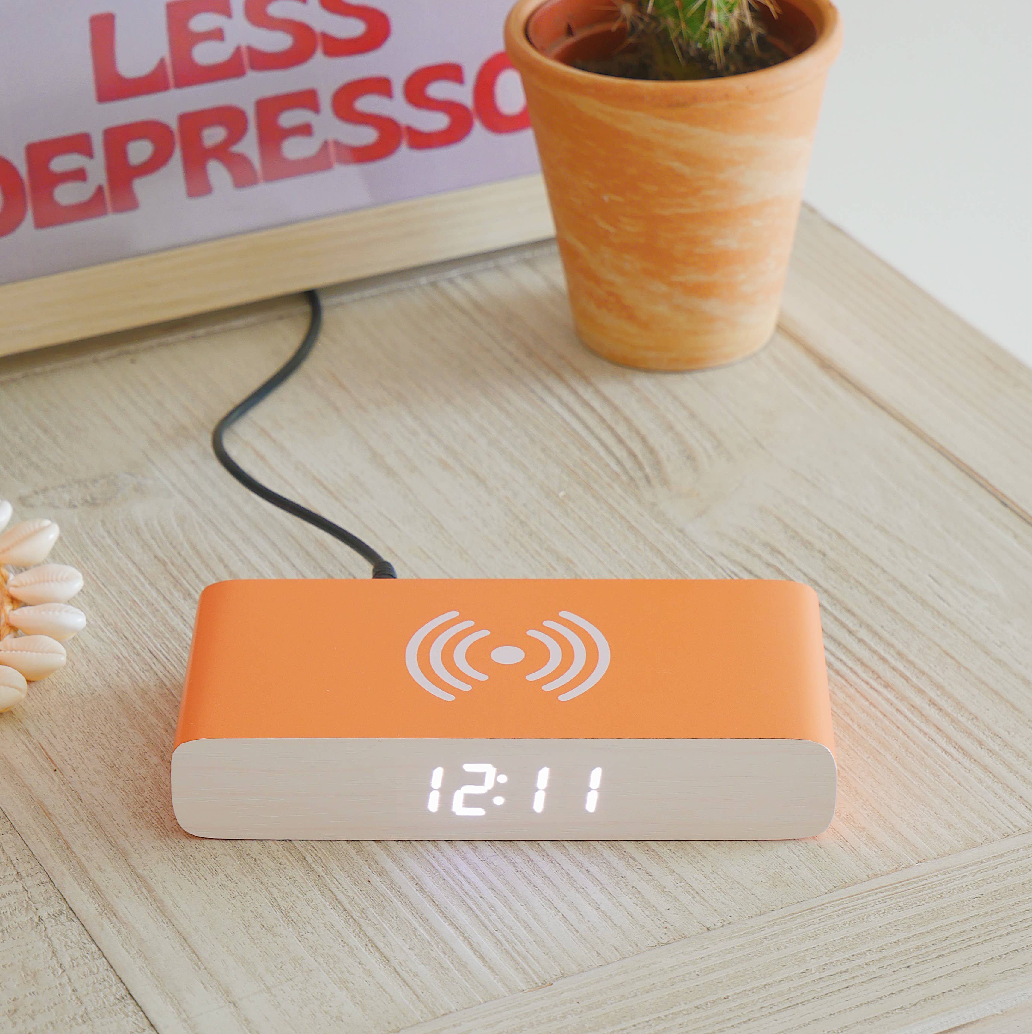 Steepletone  Rise Charge - Wireless Charger & Alarm Clock: Yellow