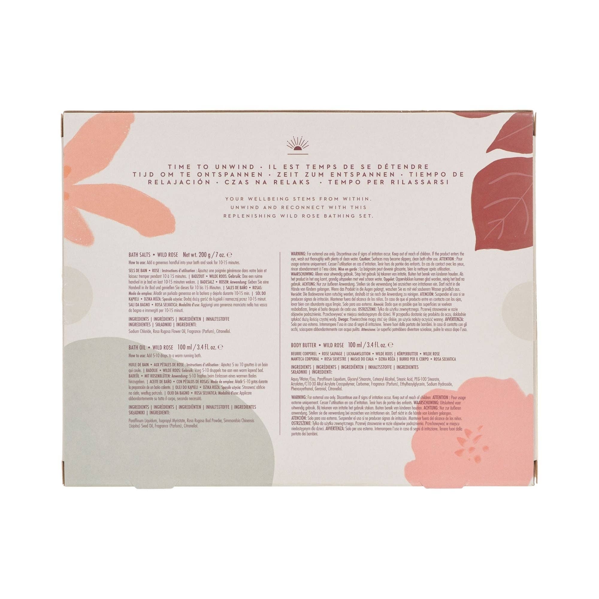 Wanderflower - 3pc Time to Unwind Bath & Body Set - Wild Rose