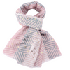 Geometric Pink, Grey & Gold Scarf