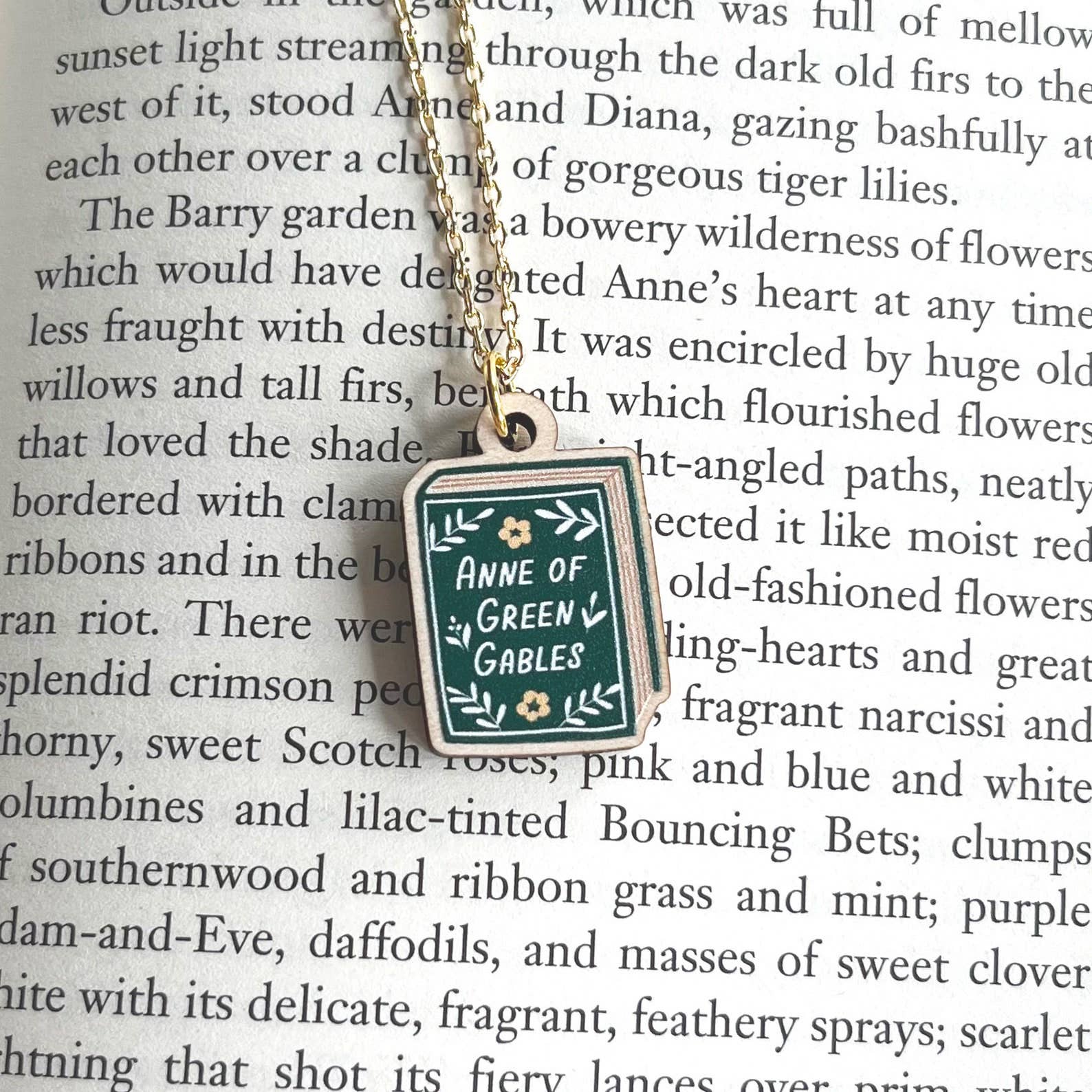 Quote and Quill - Anne of Green Gables Book Necklace