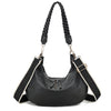 Lottie Braided Double Strap Bag - Black