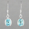 Sterling Silver Blue Topaz Drop Earrings