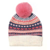 POM Cream, Coral & Denim Blue Hat