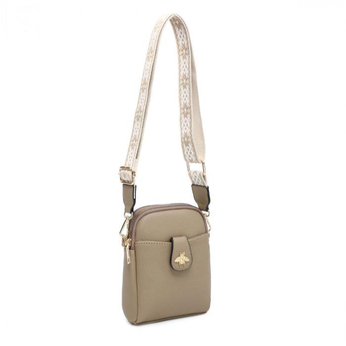 Cara Taupe Cross Body Bag