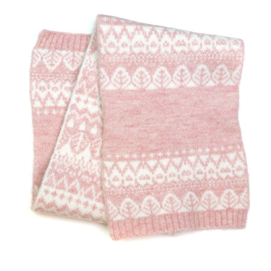 POM Wool Blend Pink Pull Through Scarf