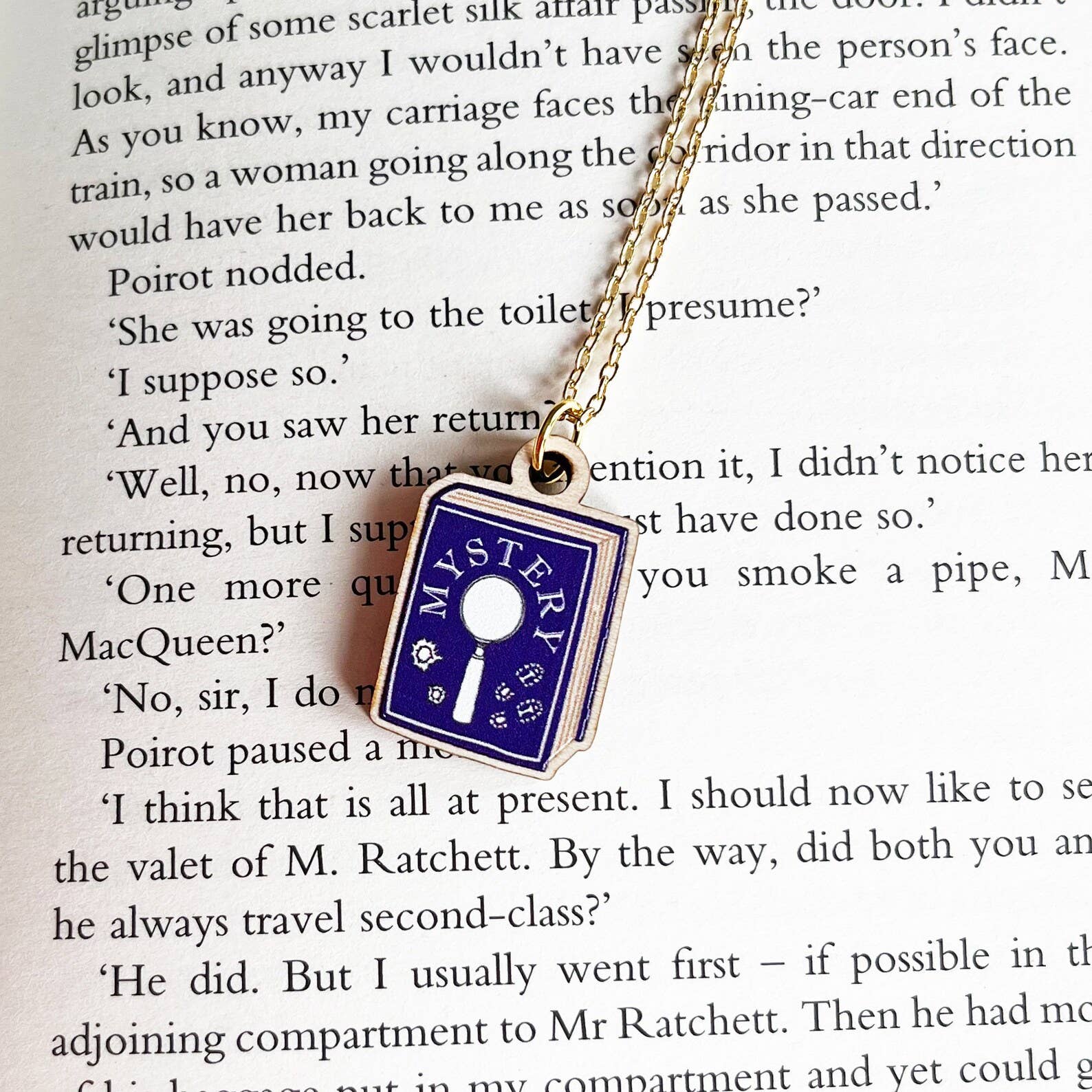 Quote and Quill - The Mystery Reader Book Necklace