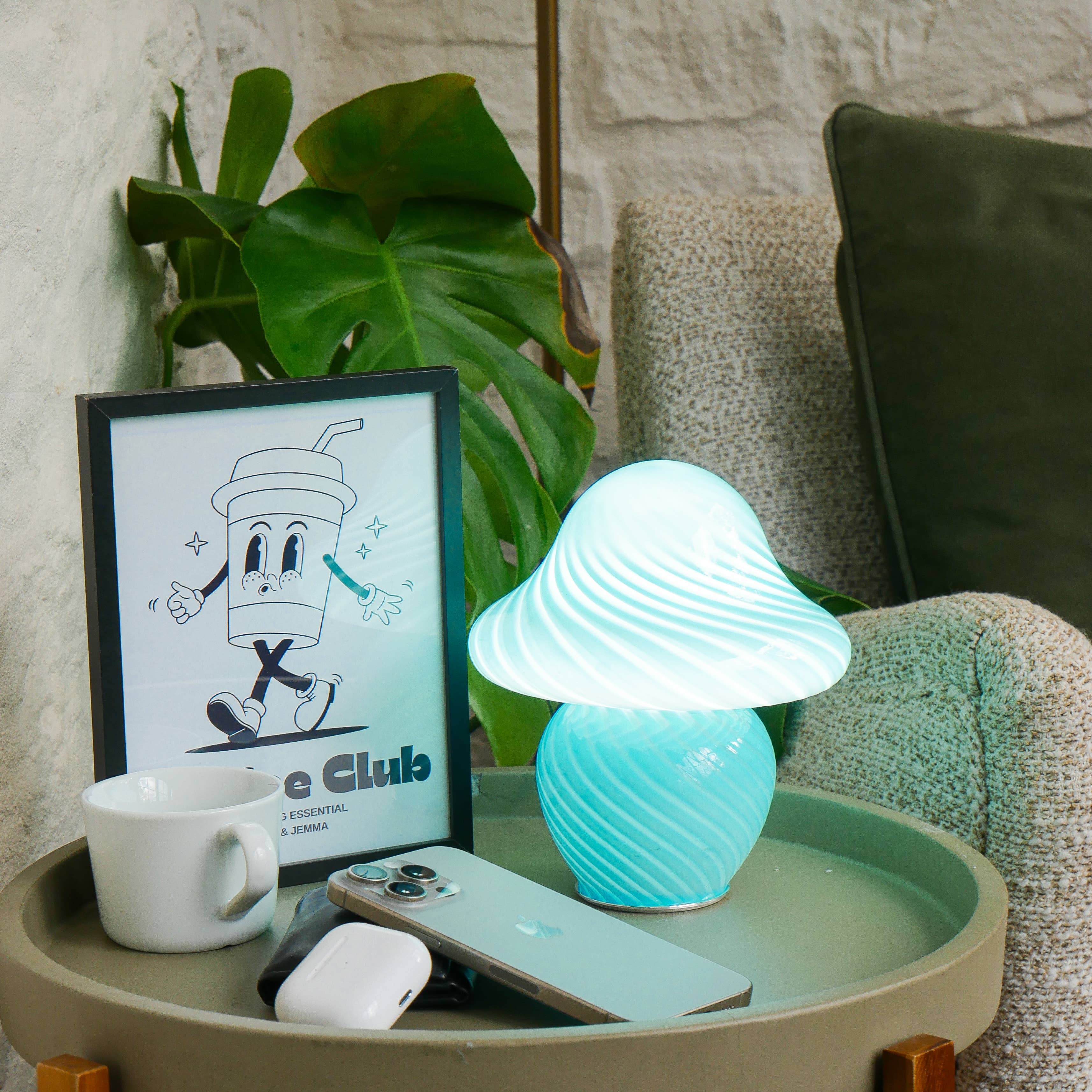 Steepletone UK Ltd - Shroom Shine - Mushroom Shaped Table Lamp: Green