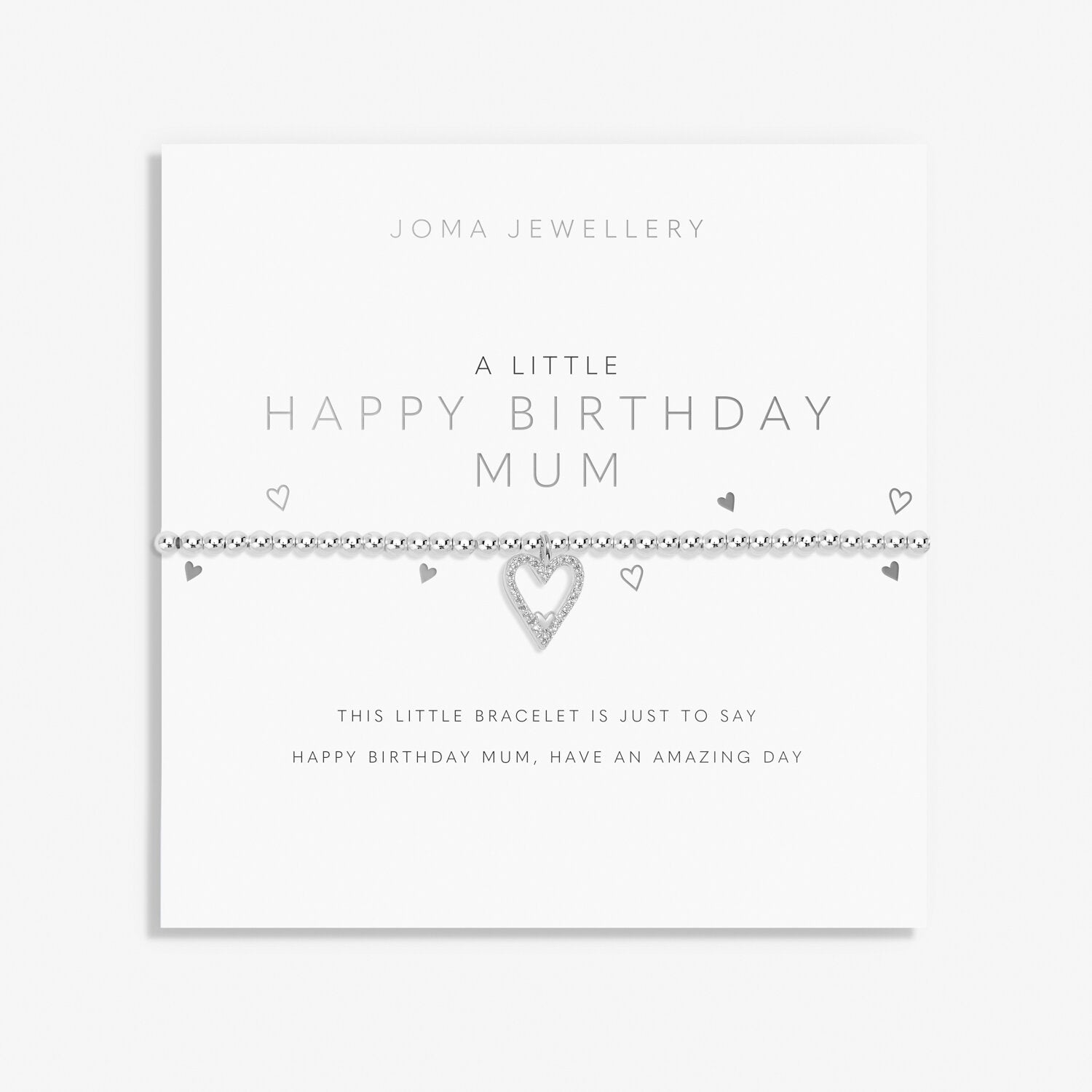 Joma Jewellery A Little 'Happy Birthday Mum' Bracelet In Silver Plating |More Than Just A Gift