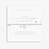 Joma Jewellery A Little 'Happy Birthday Daughter' Bracelet In Silver Plating