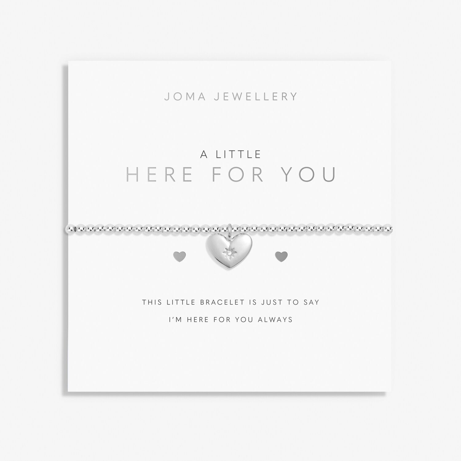 Joma Jewellery A Little 'Here For You' Bracelet In Silver Plating