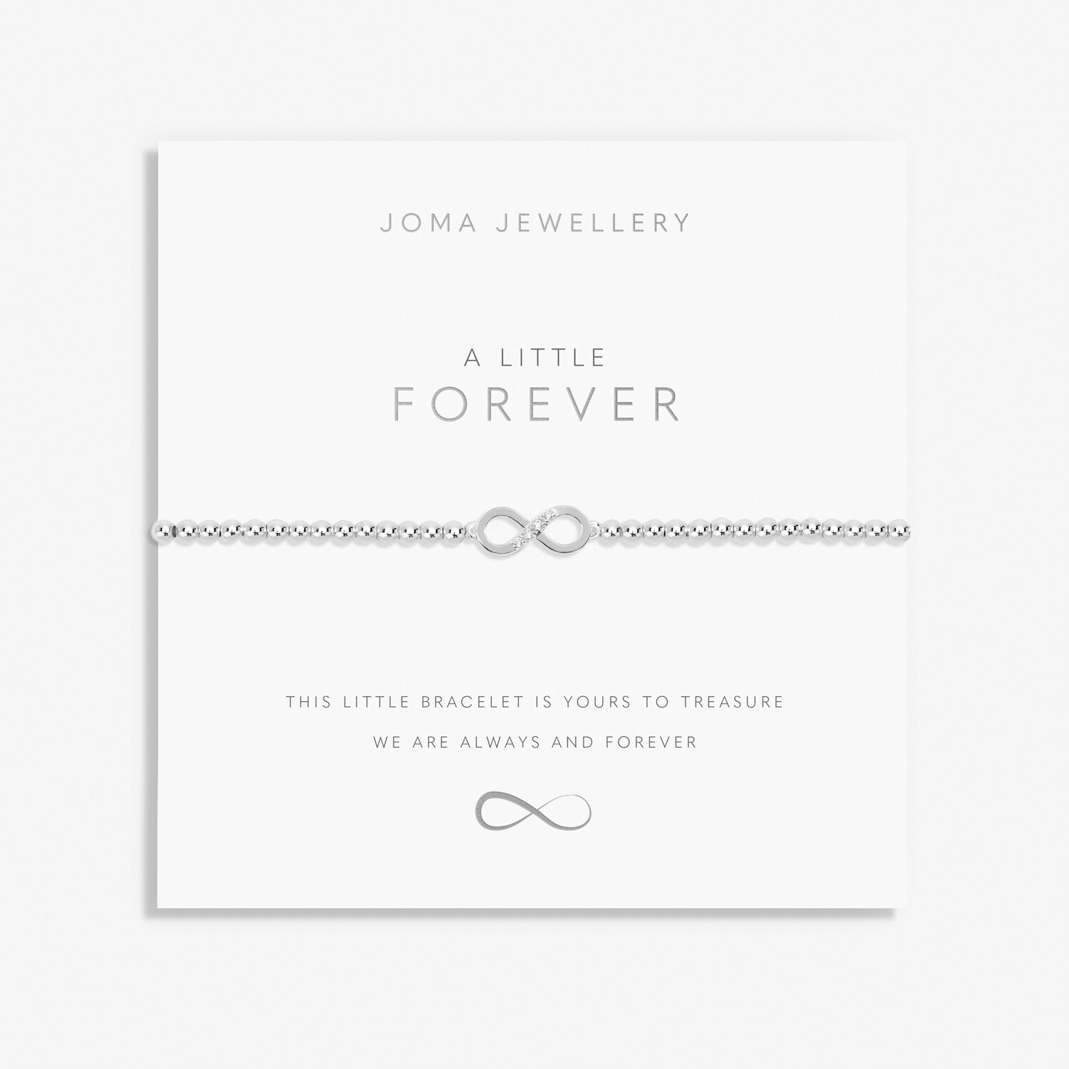 Joma Jewellery A Little 'Forever' Bracelet In Silver Plating |More Than Just A Gift