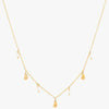 Mira Mira Teardrop & Pearl Gold Plated Stainless Steel Necklace