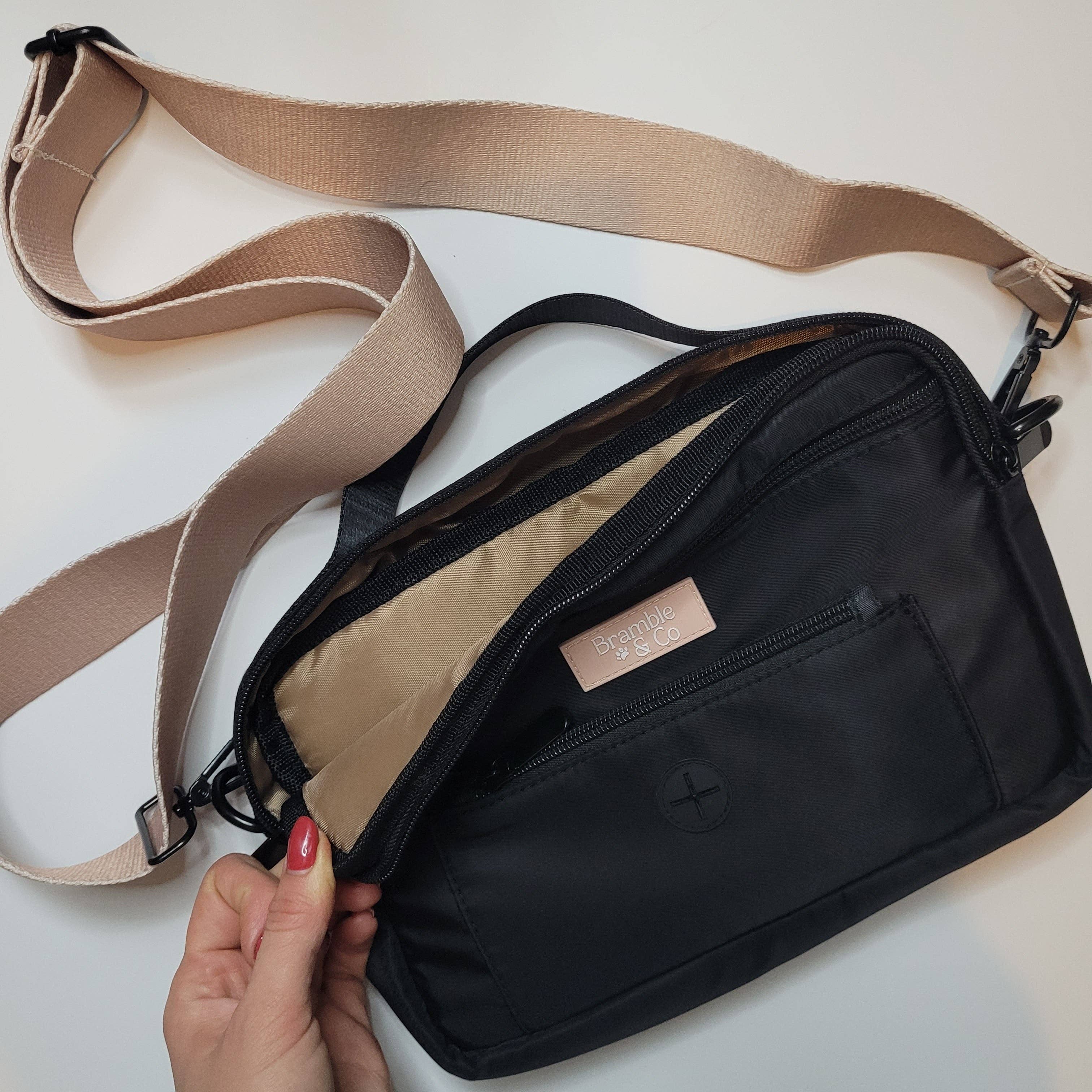 Bramble & Co - Dog Walking Bag - Black: Black Shoulder Strap