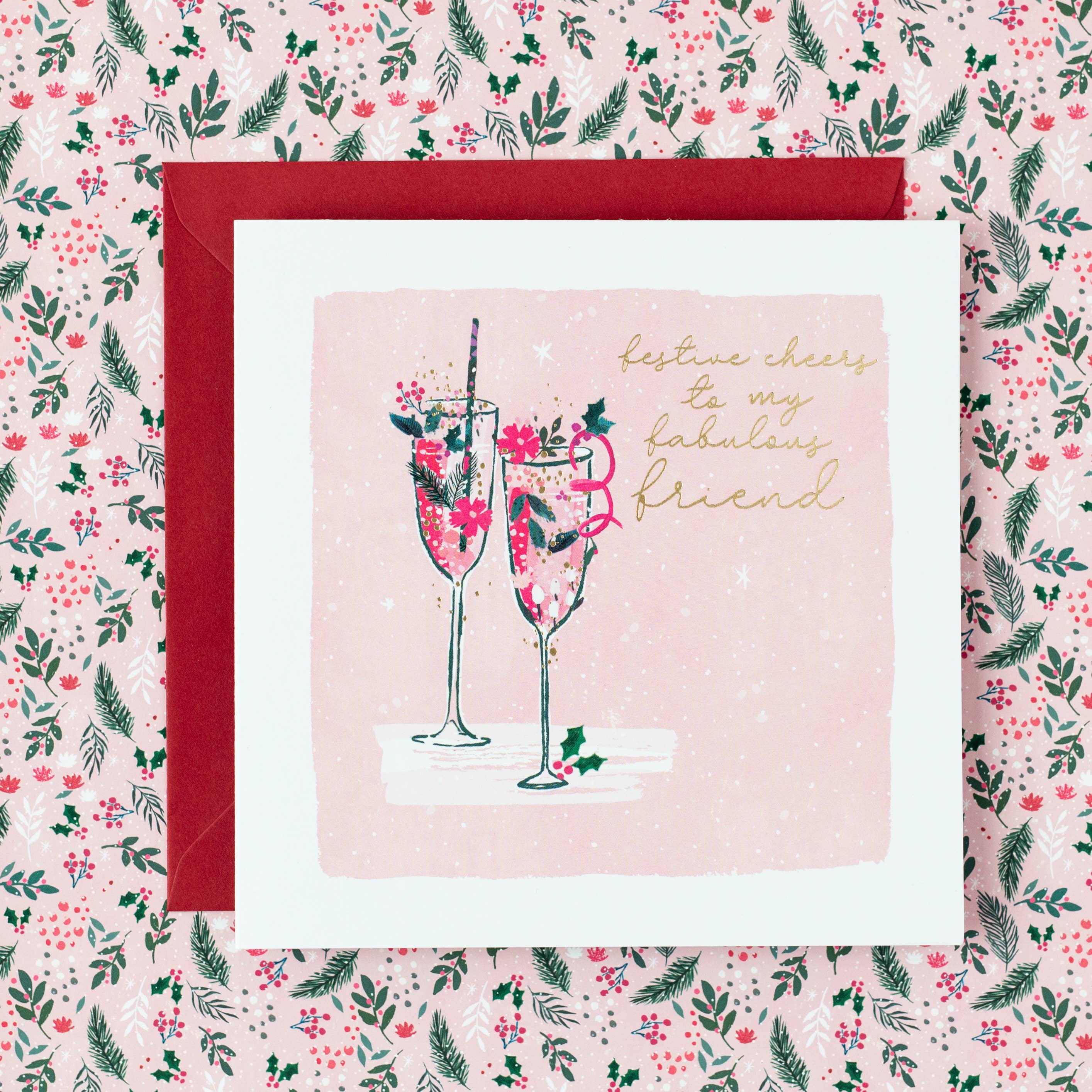 Hotchpotch - Friend Snowdrop Christmas Card Festive Drinks