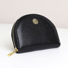 POM Black Textured Faux Leather Coin Purse