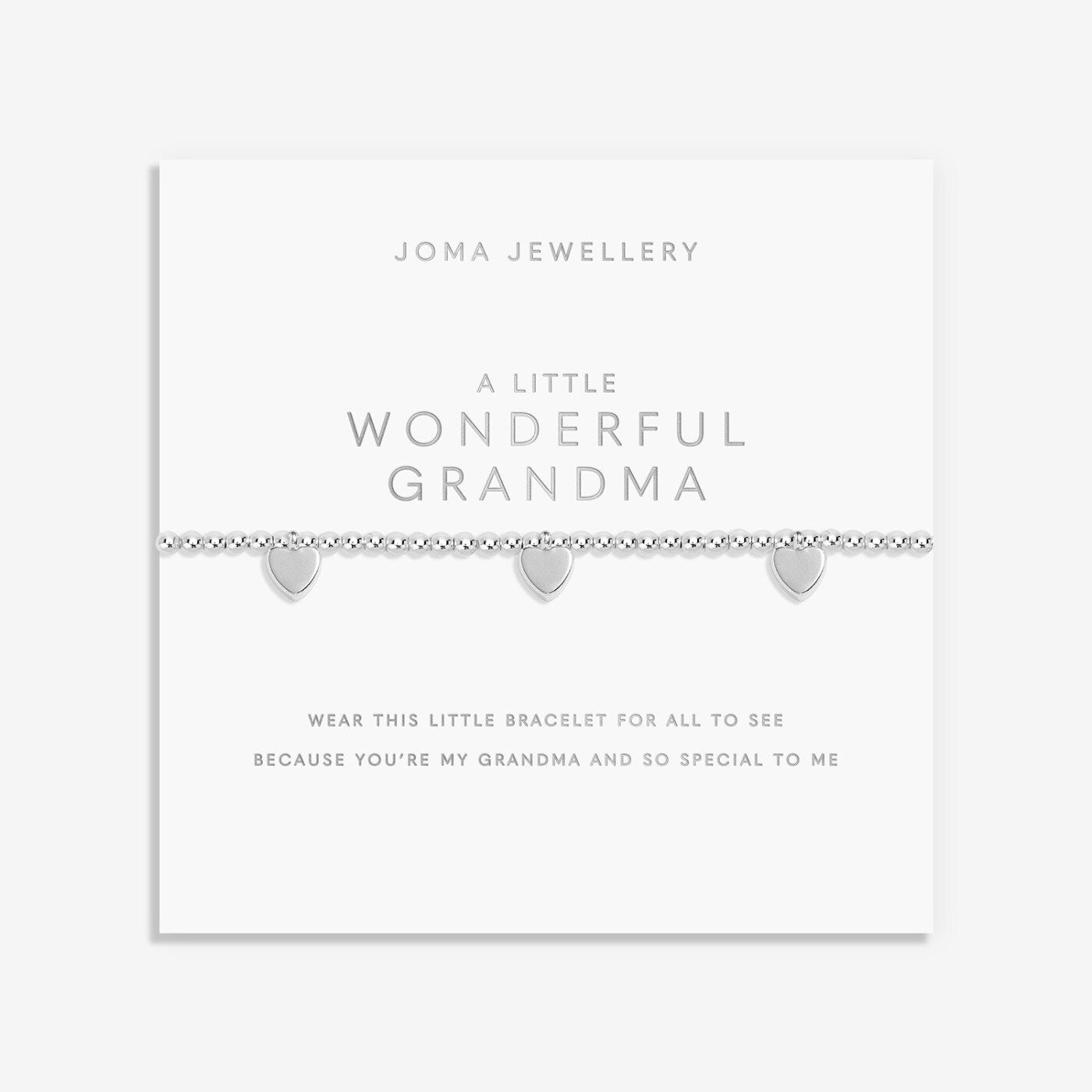 Joma Jewellery A Little 'Wonderful Grandma' Multi Heart Bracelet