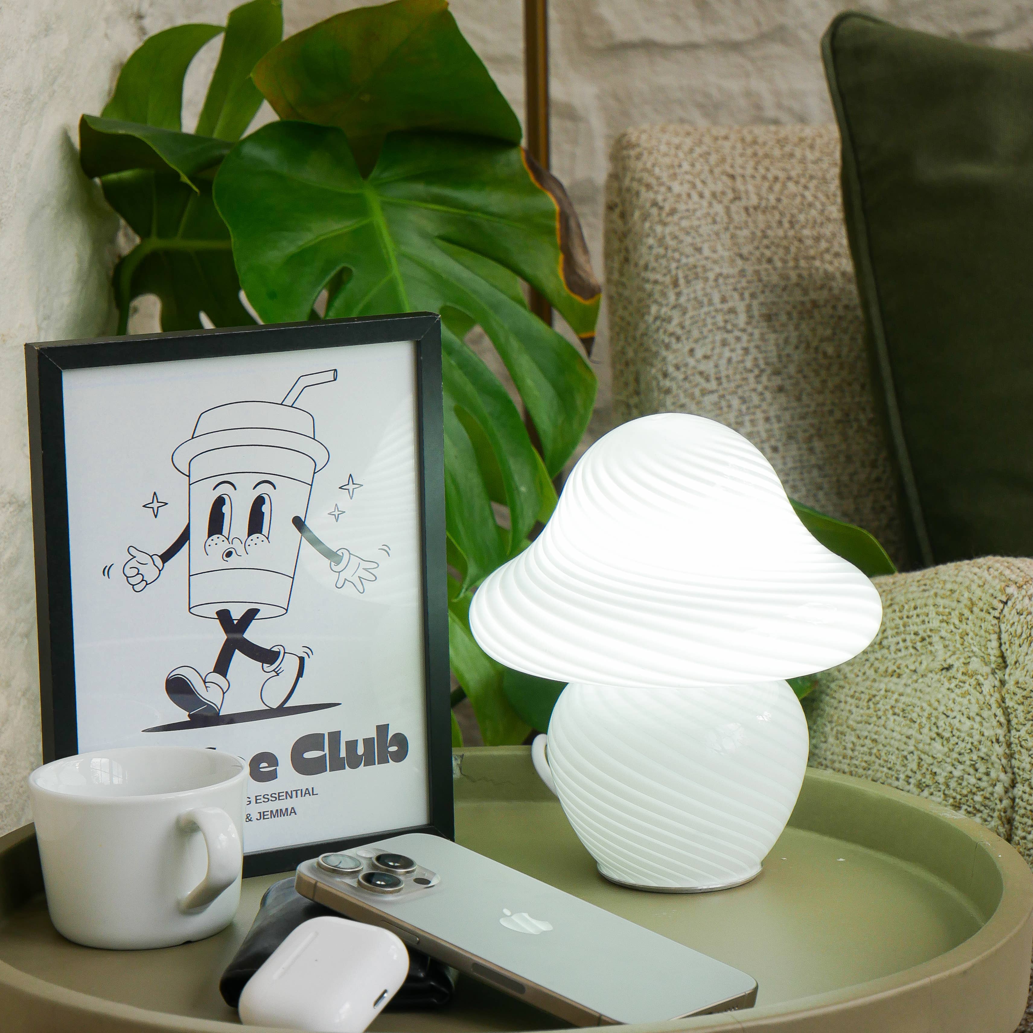 Steepletone UK Ltd - Shroom Shine - Mushroom Shaped Table Lamp: Green