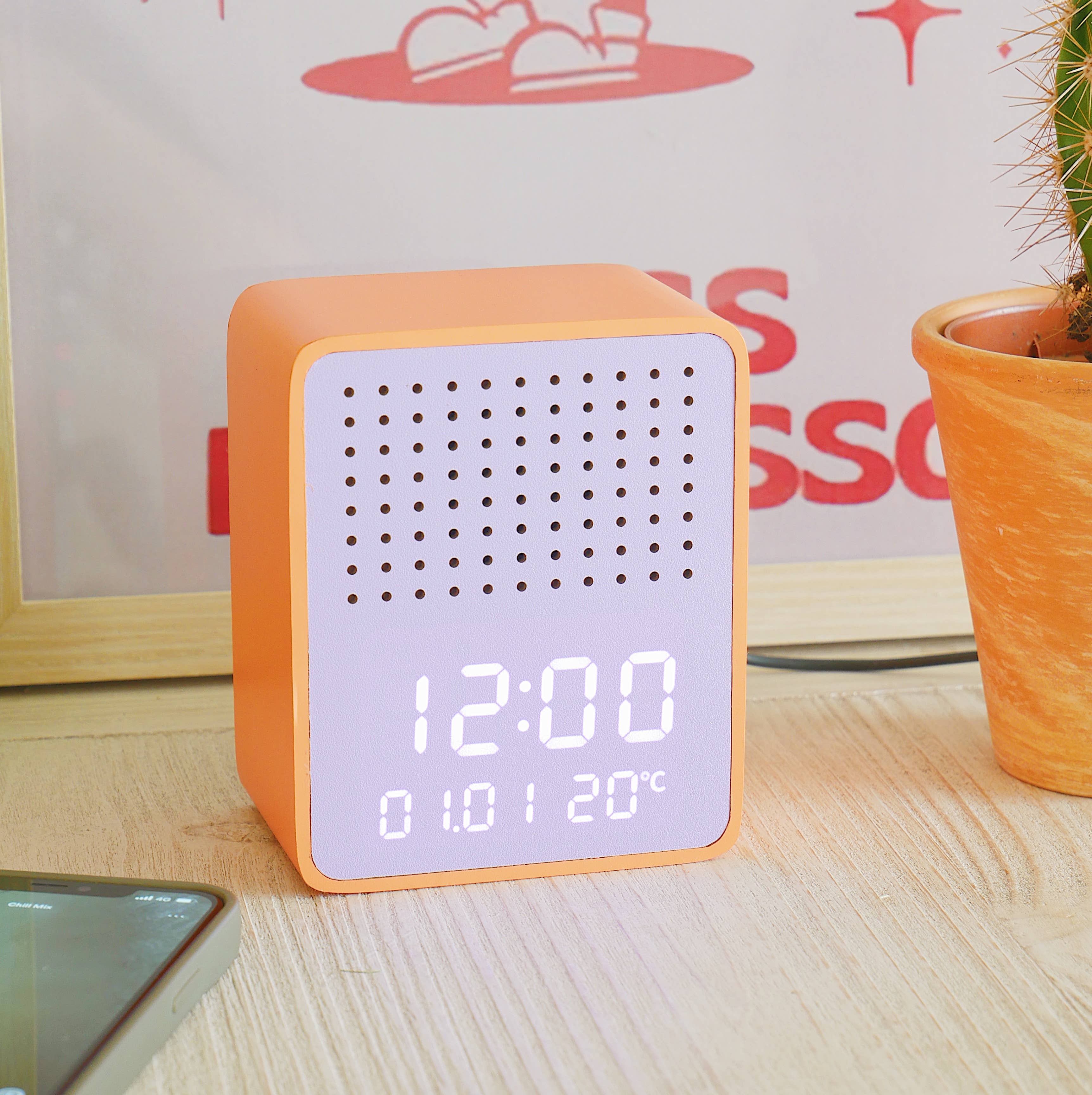 Steepletone  Rise Play - Bluetooth Speaker & Alarm Clock: Yellow/Purple