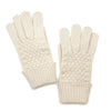 POM Cream Basket Knit Gloves