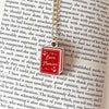 Quote and Quill - The Romance Reader Book Necklace