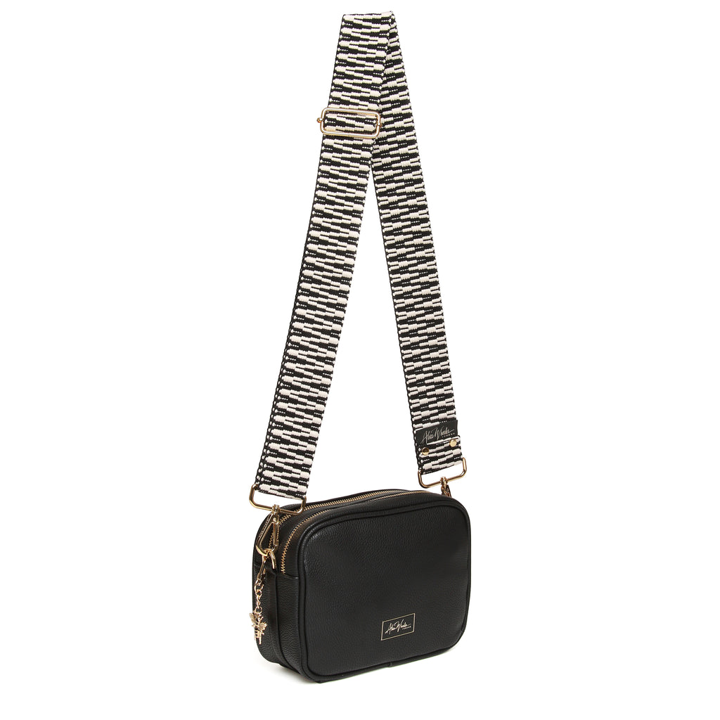 Alice Wheeler Black Soho duel compartment Camera Cross Body Bag