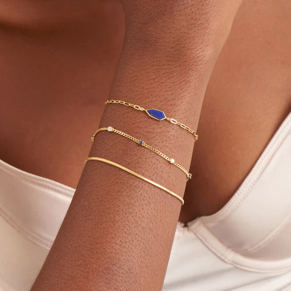 Ania Haie Gold Lapis Chain Bracelet