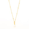 Mira Mira Circle and Pearl Gold Plated Stainless Steel Necklace