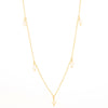 Mira Mira Multi Pearl Drop Gold Plated Stainless Steel Necklace