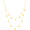 Mira Mira Double Layer Disc Gold Plated Stainless Steel Necklace