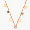 Mira Mira Heart & Sparkle Gold Plated Stainless Steel Necklace