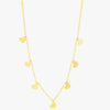 Mira Mira Multi Heart Drop Gold Plated Stainless Steel Necklace