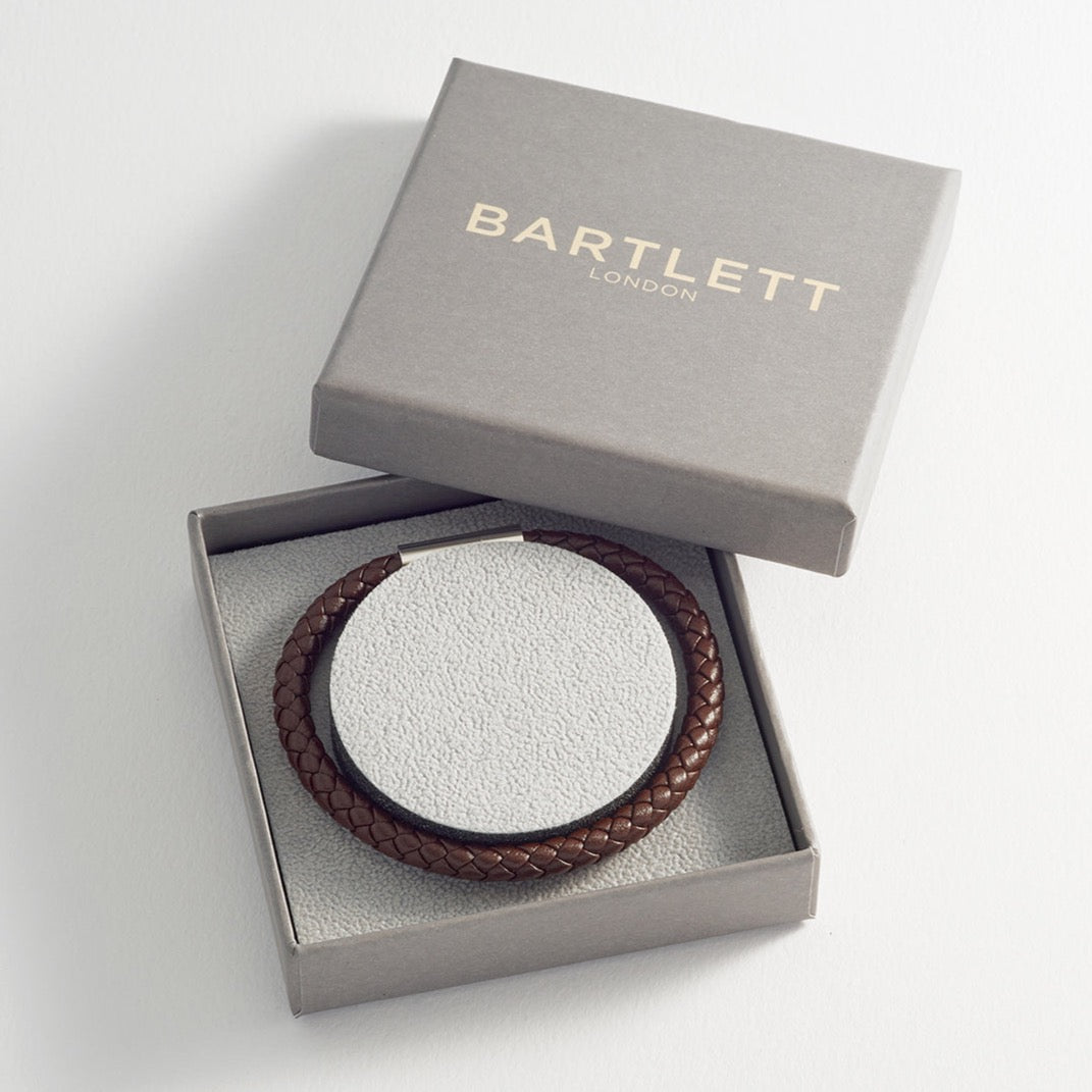 Bartlett  Brown Leather Single Wrap Bracelet