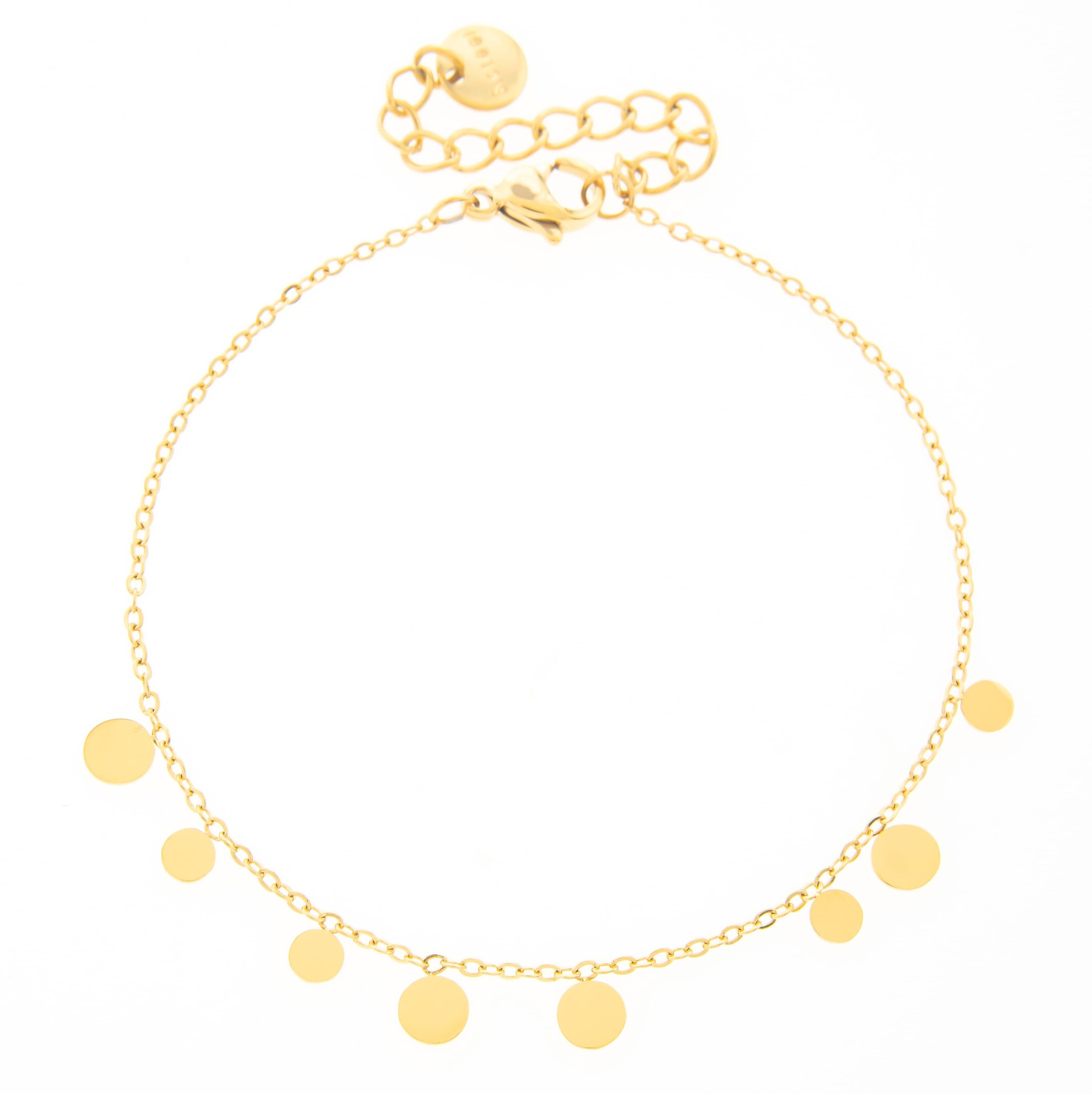 Mira Mira Multi Disc  Gold Plated Stainless Steel Bracelet