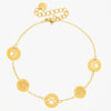 Mira Mira Pawprint Gold Plated Stainless Steel Bracelet