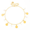 Mira Mira Crystal & Disc Gold Plated Stainless Steel Bracelet