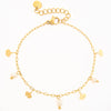 Mira Mira Small Pearl and Petal Gold Plated Stainless Steel Bracelet