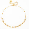 Mira Mira Encased Pearl Gold Plated Stainless Steel Bracelet