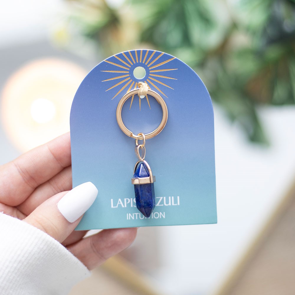 Lapiz Lazuli Crystal Keyring