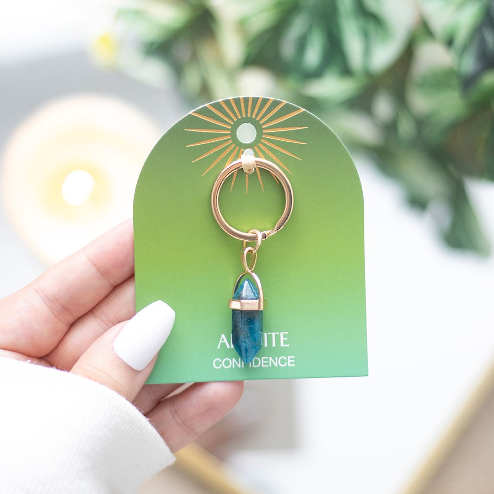 Apatite Crystal Keyring