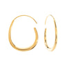 Mira Mira Abstract Shape Hoop Gold Plated Stainless Steel Earrings