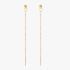 Mira Mira Ball Fine Drop Gold Plated Stainless Steel Earrings